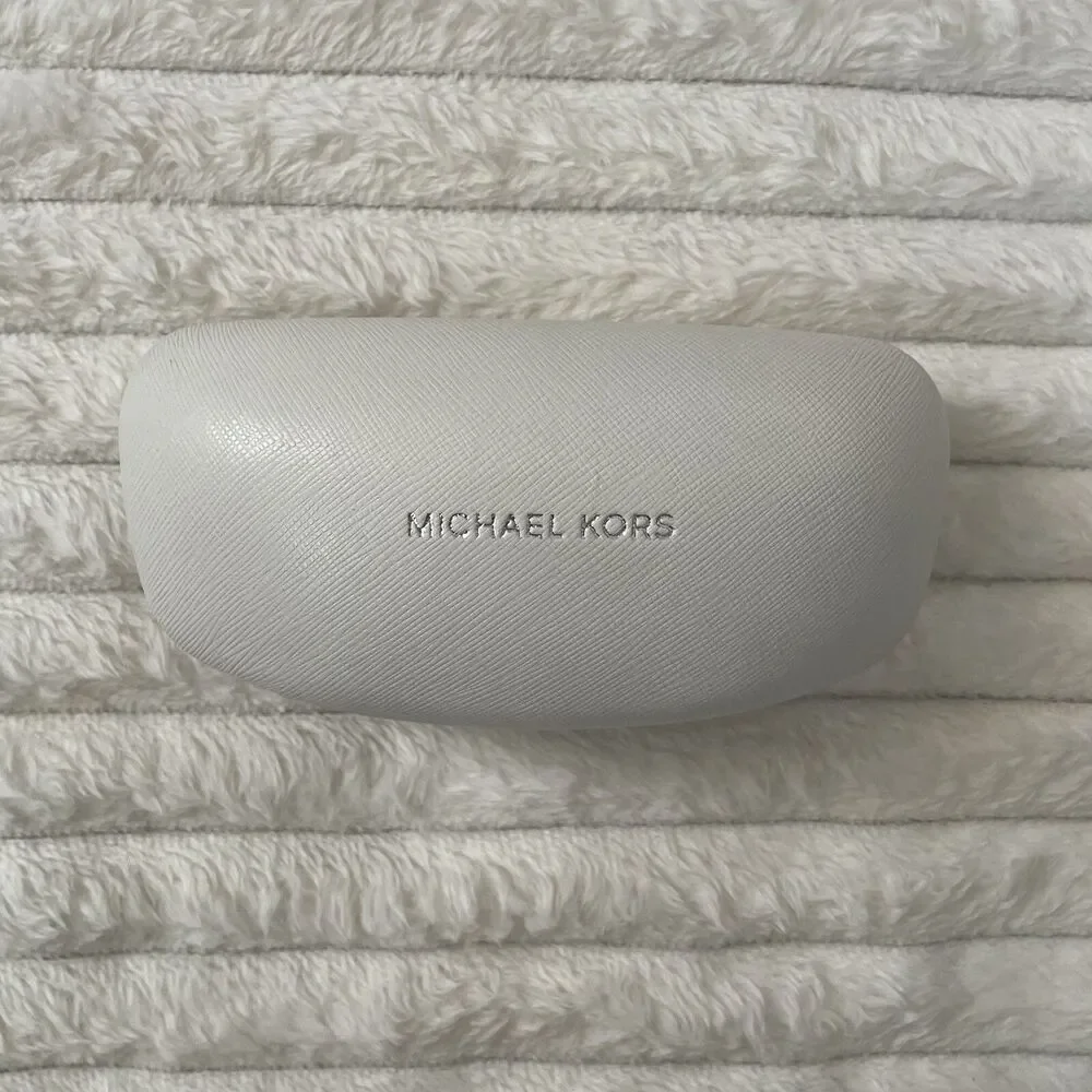 Michael Kors Clamshell Hard Large Sunglasses Eye Glasses Protective Case White